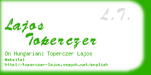 lajos toperczer business card